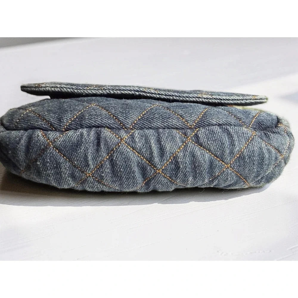 NWT Patricia Nash Quilted Blue Dark Denim Bonny Crossbody turnlock